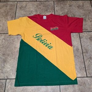 Bolivia Soccer Tee Ladies Medium Men's Small